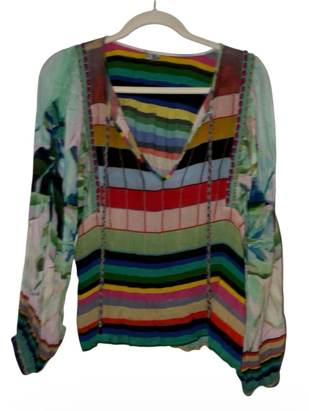 Anthropologie Bl^nk Delaunay Printed Blouse Sz S